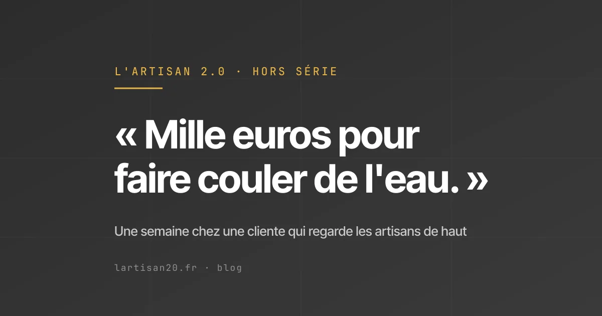 Une semaine chez une cliente qui regarde les artisans de haut