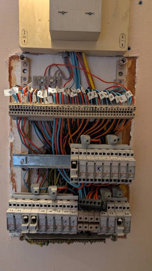 Tableau et installation avant l'incident