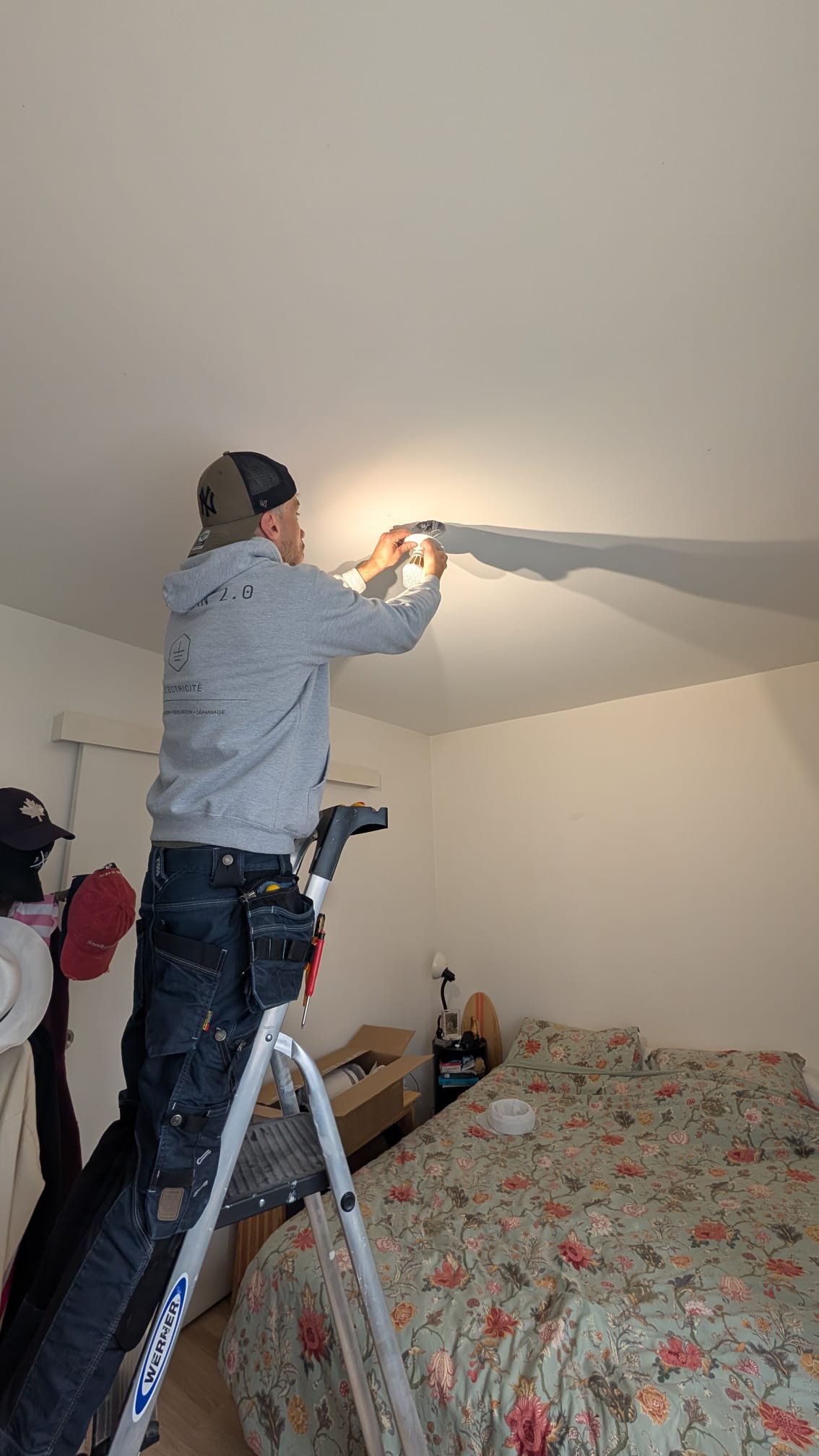 Reprise sur la sortie existante : phase, neutre, terre